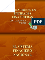 Operaciones en Entidades Financieras
