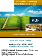 HSM 230 TUTORIAL Learn by Doing-hsm230tutorial.com