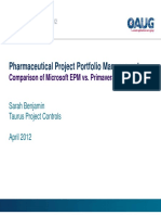 Project Portfolio Management - Comparison of Microsoft EPM and Primavera P6 v7 PPT