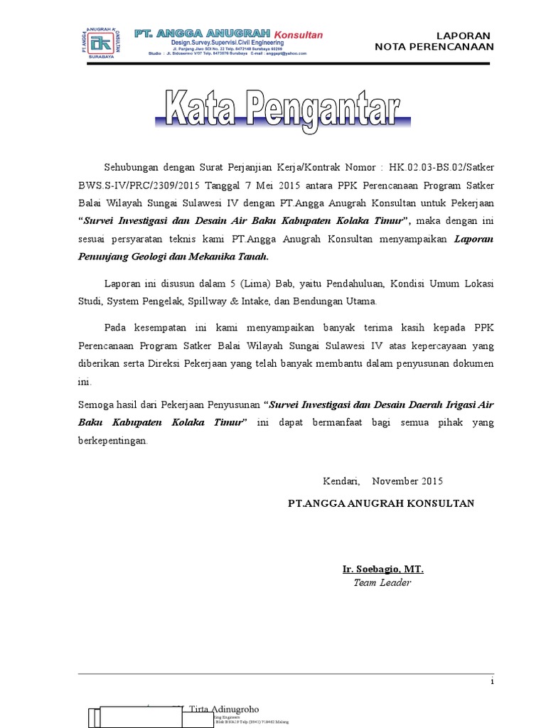 Daftar Isi Nota Design