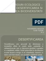 Hazarduri Ecologice - Desertificarea Si Reducerea Biodiversitatii