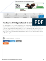 The Real Cost of Nigeria Petrol- By Dr