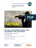 Unit 27 Factual Programme Brief