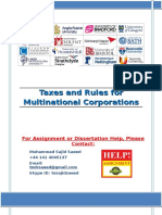 Taxes and Rules for Multinational Corporations
