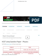 KCET 2009 Question Paper - Physics