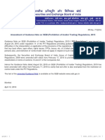 PR - Amendment of Guidance Note On SEBI (Prohibition of Insider Trading) Regulations, 2015