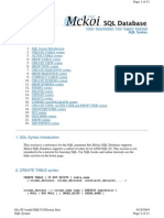 SQL Syntax - Quick overview ( By Ganesh Shinde)