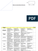 Rubrica de Evaluación Informe de Laboratorio