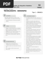 Prova120416ibge - IBGE Tecnologista - Geografia (TEC-GEO) Tipo 1
