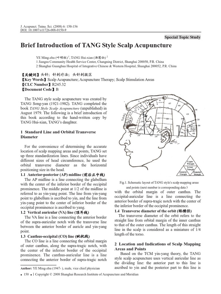 Tang Scalp Acupuncture Elbow Anatomical Terms Of Location