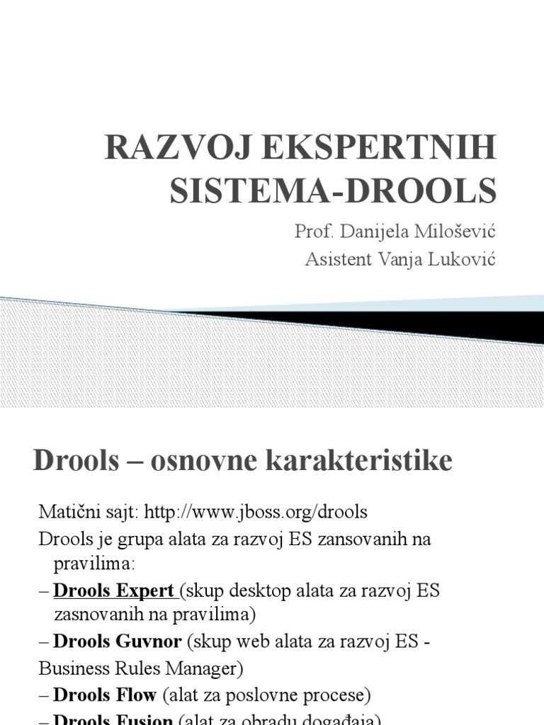 Razvoj Ekspertnih Sistema-Drools | PDF