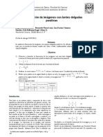 Formación de Imágenes Con Lentes Delgadas