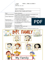 My Family: Daily Lesson Plan - 2013 Year 1, Year 2 & Year 3