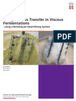 Study of Mass Transfer in Viscous Fermentations