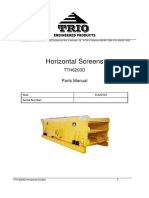 TrioTTH 6203D Horizontal Screen Parts Manual (SN. 226)