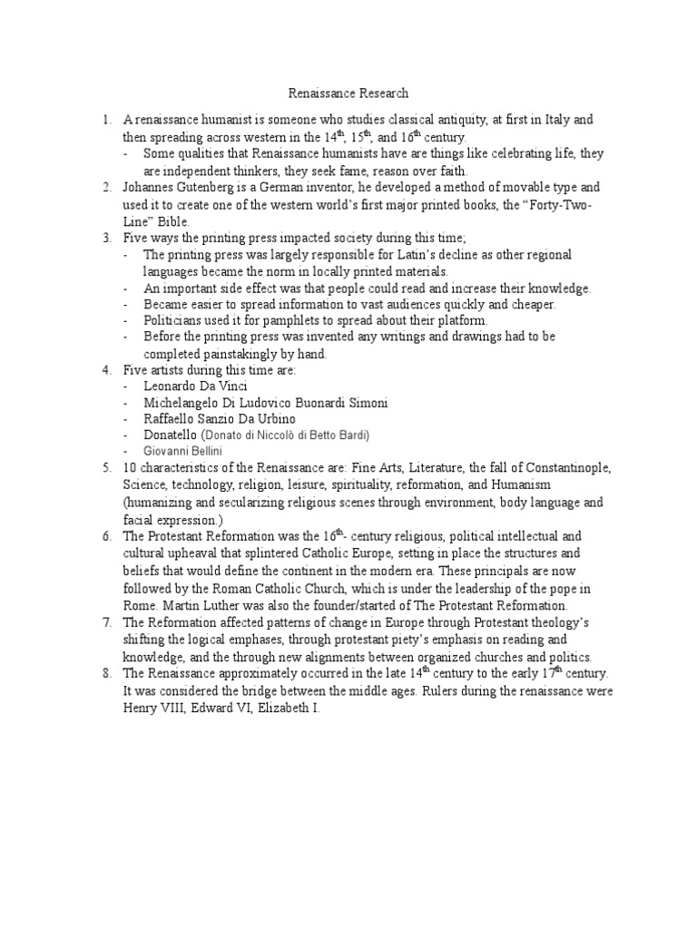 Impact of Renaissance Humanism | PDF