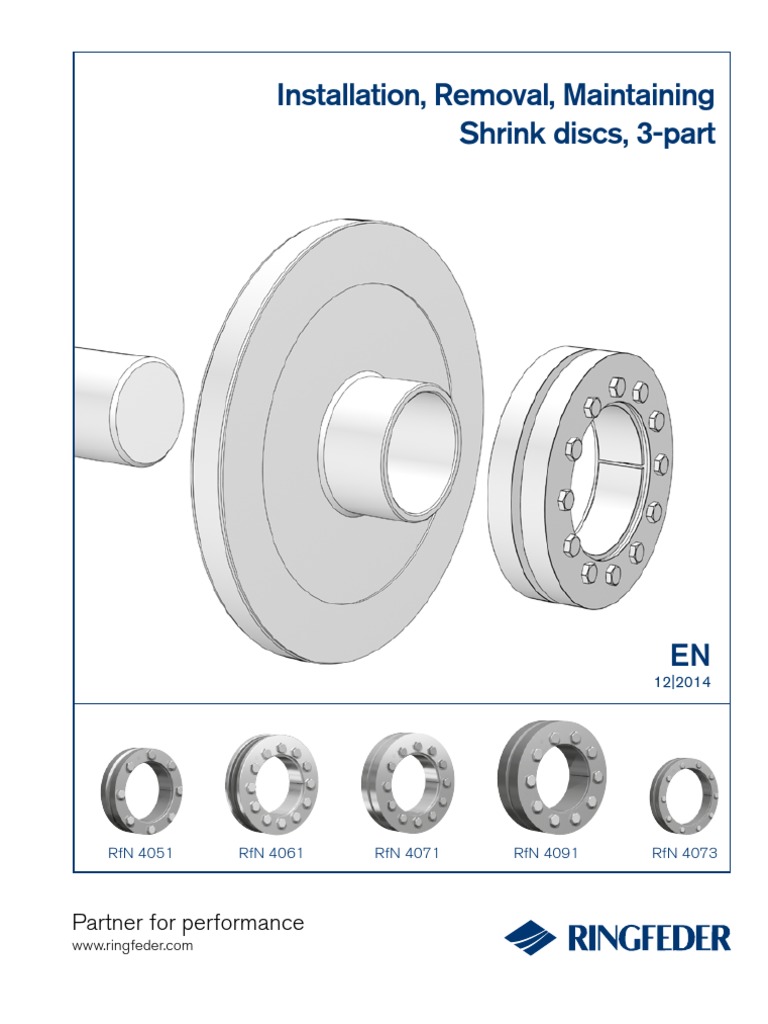 Installation Removal Maintaining Shrink Discs 3 Part en PDF Lubricant Manufactured Goods