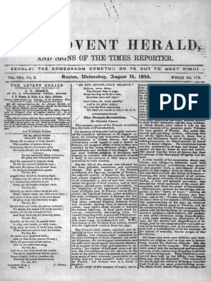 1844 The Advent Herald Volume 8 Issues 2 3 4 6 7 8 9 11 11a Last