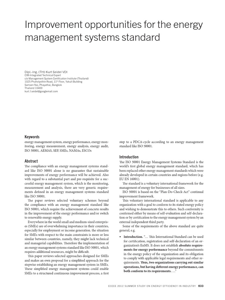 Energy Management Certification PDF Energy Management Efficient
