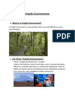 Fragile Environments: 1. What Is A Fragile Environment?