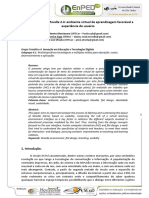 Artigo Customização Do Moodle - Ambiente Virtual de Aprendizagem Favorável A Experiência Do Usuário PDF