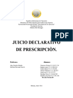 Juicio Declarativo de Prescripción