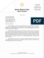 Letter To Gov. Haslam Re: SB 2377