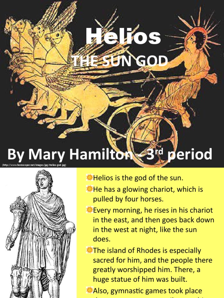 Helios: Sun God and Mythology | PDF | Greek Deities | Mythological ...