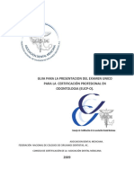 Guia Para El Examen Unico Para La Certificacion Profesional en Odontologia EUC-ODON