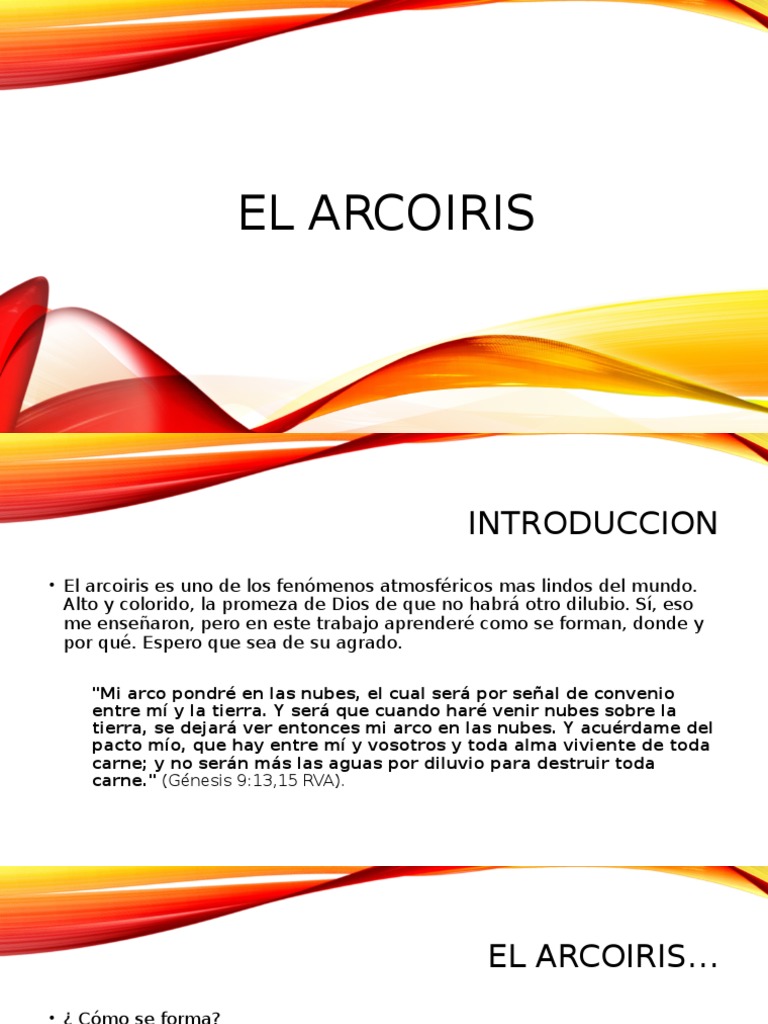Formación y curiosidades del arcoíris | PDF | Arco iris | Ligero