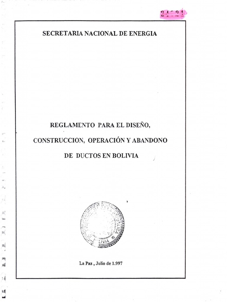 Reglamento de Ductos en Bolivia | PDF | Tubería (transporte de fluidos ...