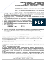 Requisitos - Conformidad de Obra Con Variaciones Ley 29476 - Tupa Agosto 2011