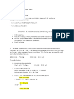 Desarrollo de Problemas Estequiométricos y Soluciones