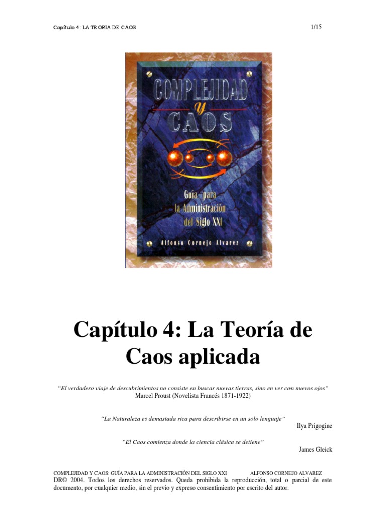 Artículo Teoria Del Caos Teoría del caos Ciencia