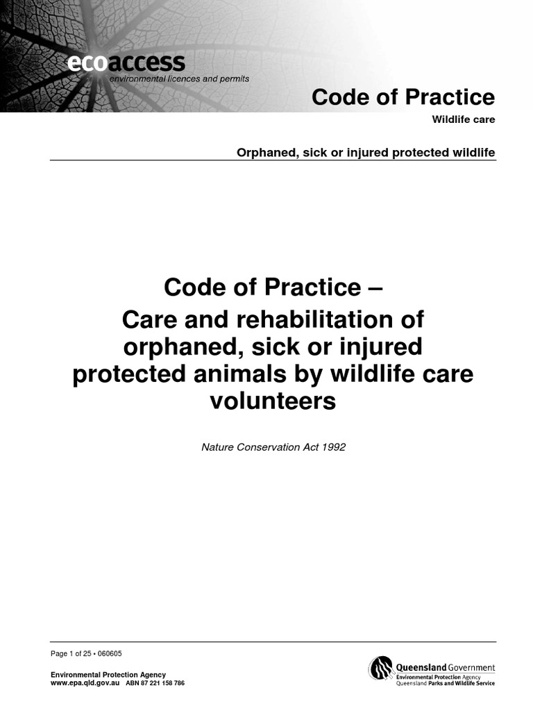Epa Code of Practice PDF Veterinary Medicine Veterinary Physician