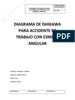 Diagrama de Ishikawa para Accidente de Trabajo Con Esmeríl Angular