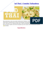 Receita Pad Thai