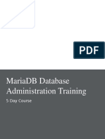 MariaDB Database Administration Training 5 Day Course Outline(2)