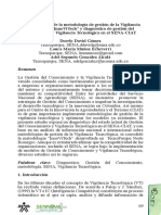 Fortalecimiento de La Metodologia Innovatech Y Diagnostico de Gestión Del Conocimiento y Vigilancia Tecnologica en SENA-CIAT