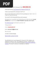 Download Crack Password PLC Siemens S7-200 S7-300 by Unlock PLC SN308266315 doc pdf