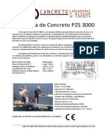 Ficha Tecnica Lanzador de Concreto CANCRETE Ficha Tecnica PZS 3000