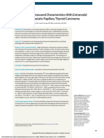 Association of Ultrasound Characteristics With Extranodal Extension in Metastatic PTC