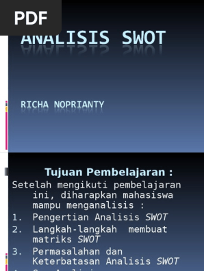 Analisa Swot Pdf