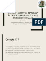 Curs 3. Consimțământul Informat În Cercetarea Biomedicală