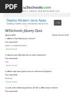 W3Schools JQuery Quiz Test