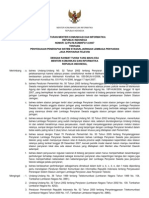 Permen Kominfo RI No. 32 Tahun 2007 tentang Penyesuaian Penerapan Sistem Stasiun Jaringan Lembaga Penyiaran Jasa Penyiaran Televisi