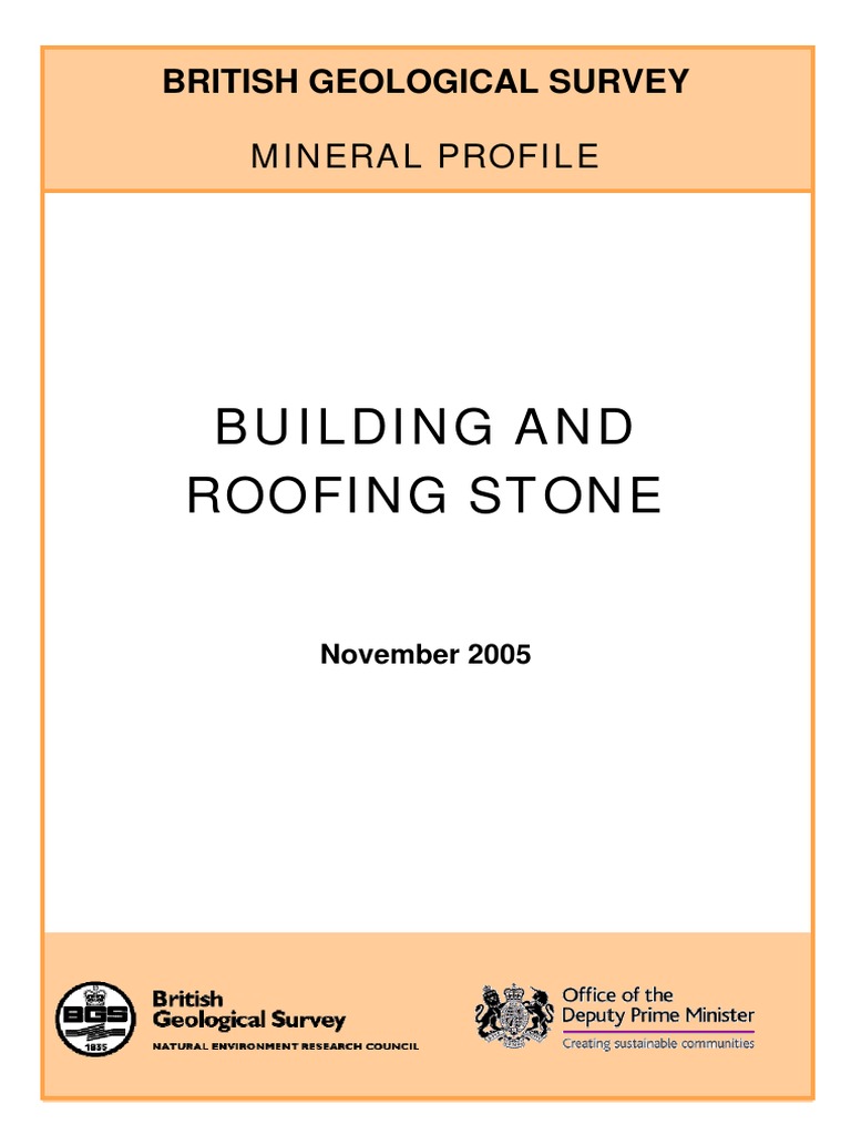 Comm Profile Building Roofing Stone PDF Rock (Geology) Sedimentary Rock