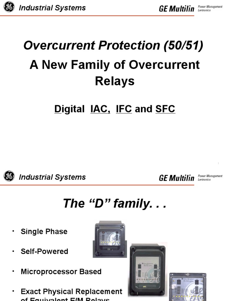 Overcurrent Protection (50/51) : A New Family of Overcurrent Relays ...