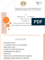 Jms SEFFECT OF BROWNS GAS ON THE PERFORMANCE AND COMBUSTION EMISSIONS OF AN IC ENGINEeminar v1