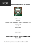 Critique of Bill (Protection Against Harrasment) - Copy